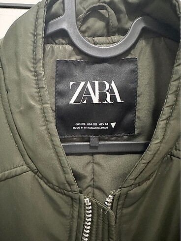 Zara Zara haki crop bomber