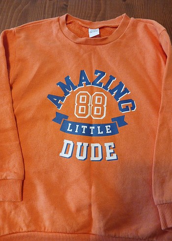 LC Waikiki Turuncu Erkek Çocuk Sweatshirt