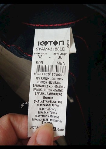 32 Beden Erkek Siyah Regular Fit Denim Jean