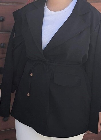 Blazer ceket iki kol yandan şeritli 