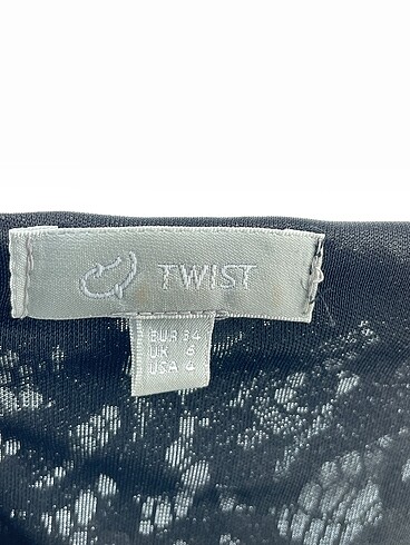 34 Beden siyah Renk Twist Kısa Elbise %70 İndirimli.