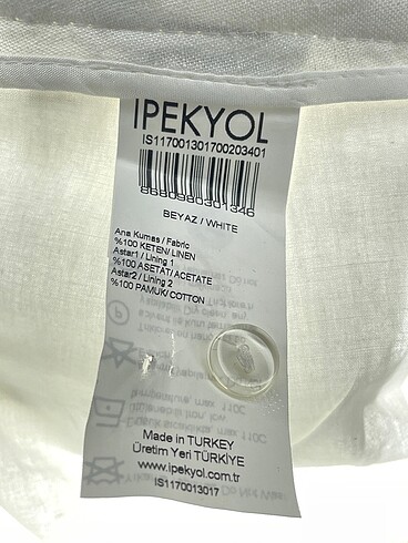 34 Beden beyaz Renk ipekyol Mini Şort %70 İndirimli.