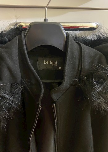 Siyah Kürklü Uzun Kadın Kaban - Görsel 3