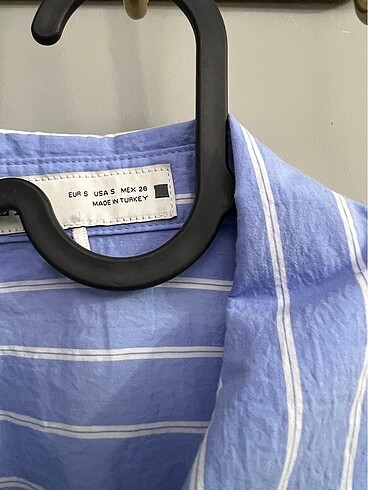 s Beden mavi Renk Zara crop gömlek