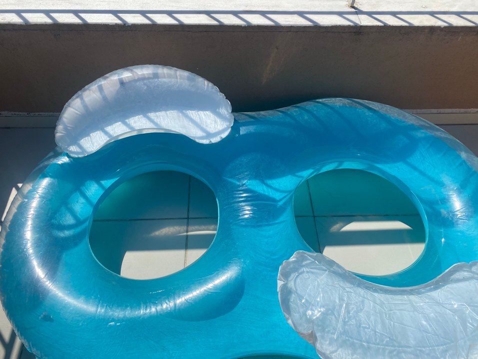 Çift taraflı koltuk simit Mavi Şişme Su Oyuncağı - Görsel 2