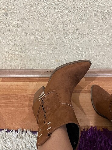 36 Beden Taba rengi bot kovboy kısa çizme