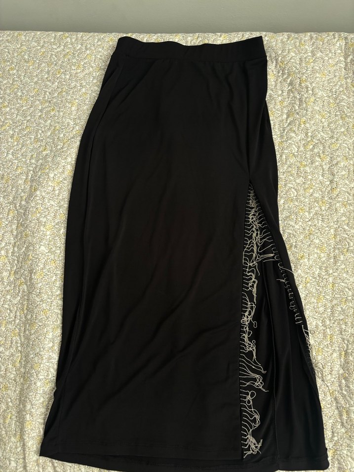 Uzun Kollu Siyah yırtmaçlı takım - Görsel 2