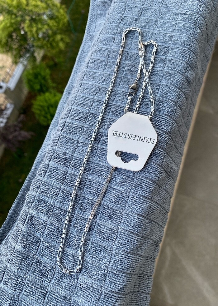 Erkek çelik kolye - Görsel 3