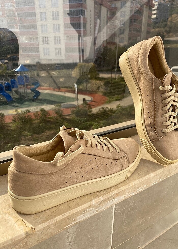 Kadin süet spor ayakkabi - Görsel 2