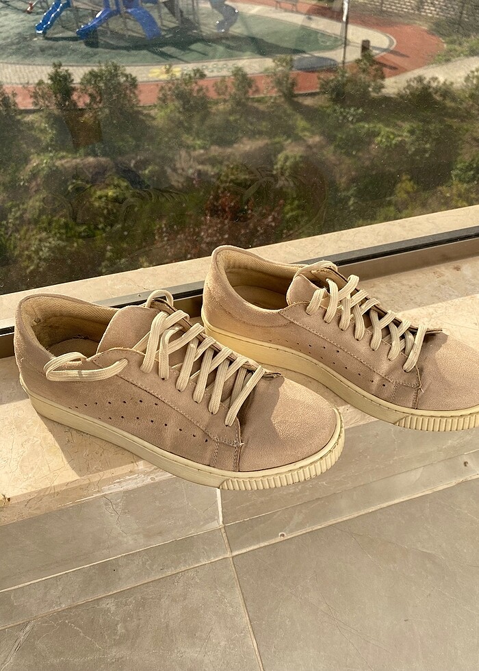 Kadin süet spor ayakkabi - Görsel 3