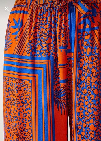 Bohem Tarzı Rahat Kesim Desenli Kadın Pantolon - Görsel 5