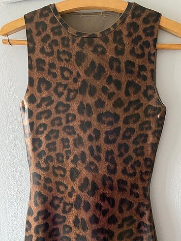 s Beden Leopar Elbise