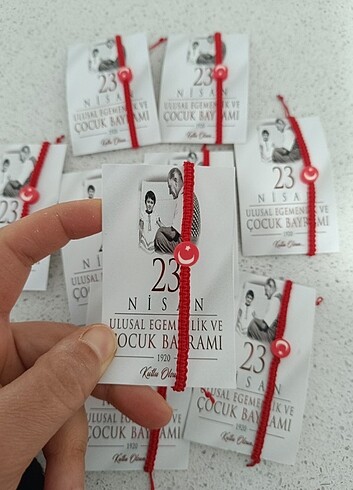 Türk bayrakli makrome bileklik