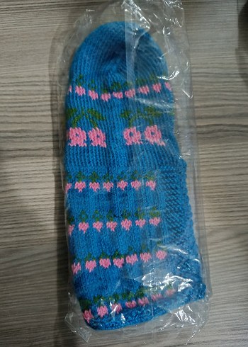 Renkli Örgü Kadın patikleri - Görsel 4