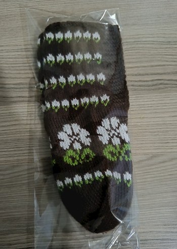 Renkli Örgü Kadın patikleri - Görsel 8