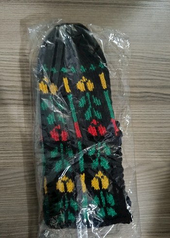 Renkli Örgü Kadın patikleri - Görsel 3