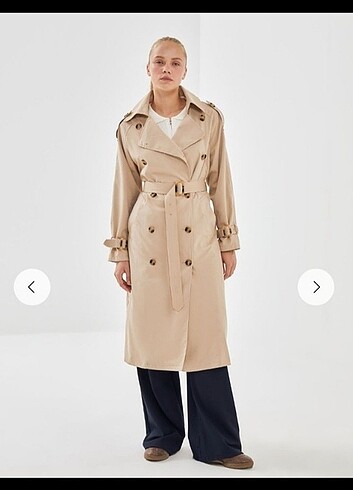 XSIDE Ceket Yaka Oversize Ekru Trençkot