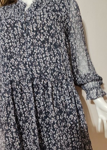 Siyah Bohem Uzun Kollu Midi Elbise - Görsel 4