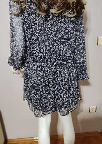 Siyah Bohem Uzun Kollu Midi Elbise - Görsel 7