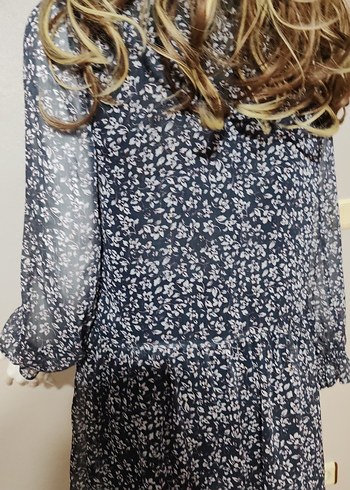 Siyah Bohem Uzun Kollu Midi Elbise - Görsel 6