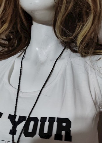 Baskılı Beyaz kolsuz tisort - Görsel 3