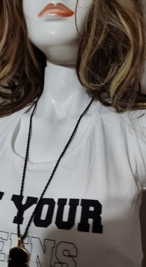 Baskılı Beyaz kolsuz tisort - Görsel 3