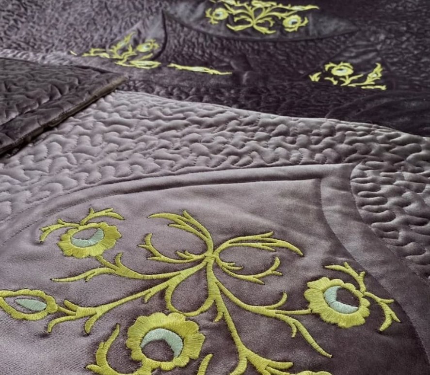 Elfatun Maraş İşi Sim Sırma Yatak Örtüsü - Görsel 3