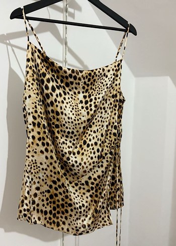 xs Beden Zara leopar Desenli Askılı Bluz