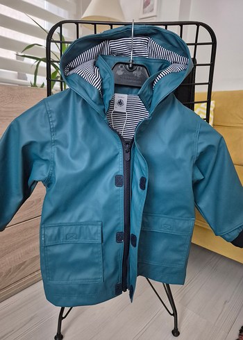Mavi Kapüşonlu Erkek Çocuk Yağmurluk orjinal marka petit bateau - Görsel 4