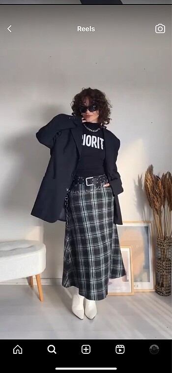 s Beden Trendyomila midi kolej eteği