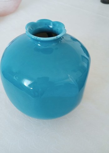 Turkuaz Renkli Seramik nar Vazo Allah yazılı. - Görsel 2