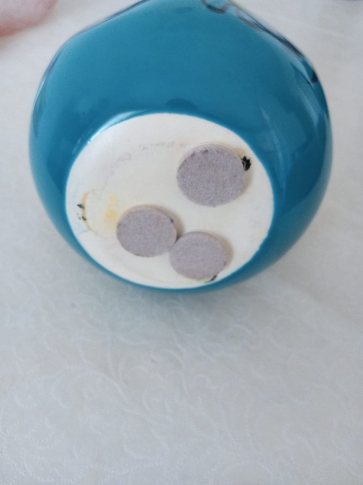 Turkuaz Renkli Seramik nar Vazo Allah yazılı. - Görsel 3