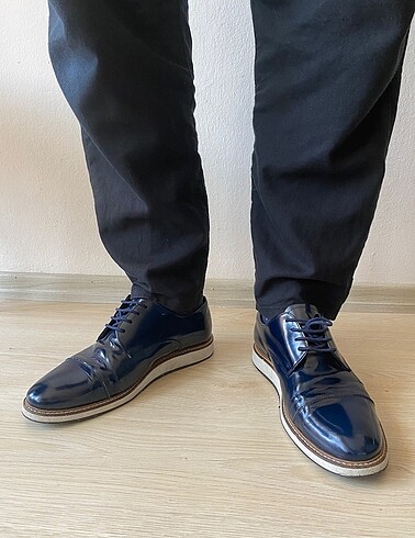 Kiğılı Lacivert Klasik Ayakkabı - 42