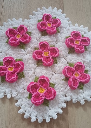 Pembe Çiçekli banyo lifi - Görsel 5