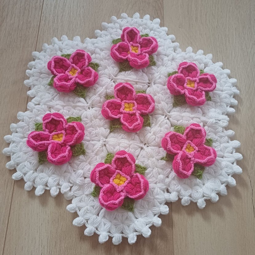 Pembe Çiçekli banyo lifi - Görsel 5