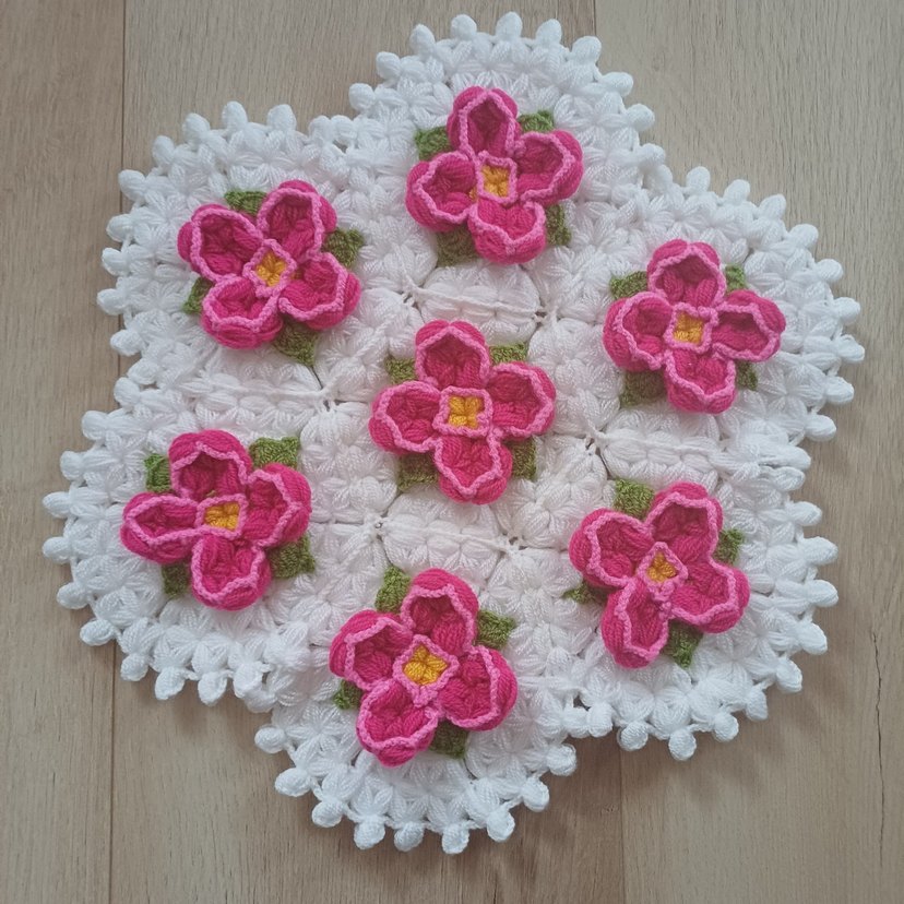 Pembe Çiçekli banyo lifi - Görsel 2