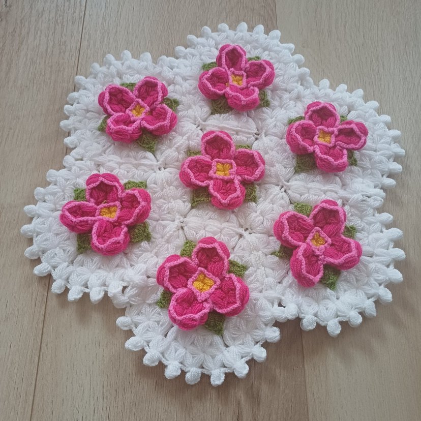 Pembe Çiçekli banyo lifi - Görsel 3