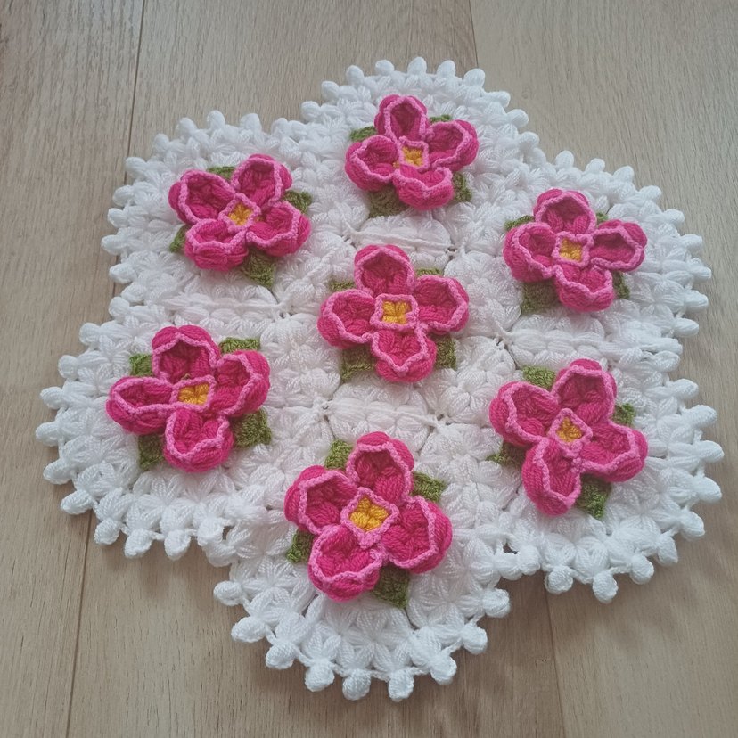 Pembe Çiçekli banyo lifi - Görsel 4