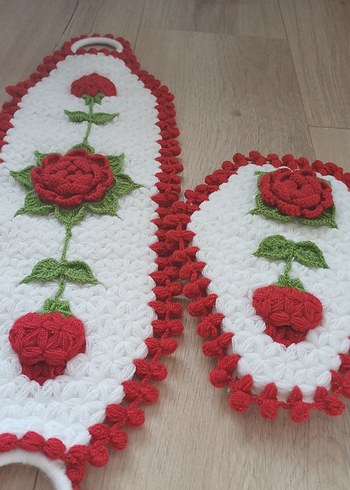 Kırmızı Güllü banyo lifi - Görsel 4