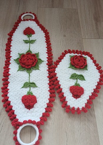 Kırmızı Güllü banyo lifi - Görsel 9