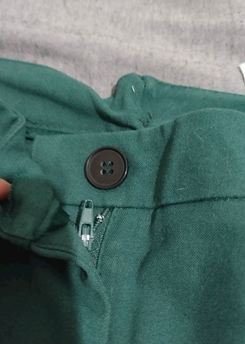 38 Beden Kadın Yeşil Geniş Kesim Midi Pantolon