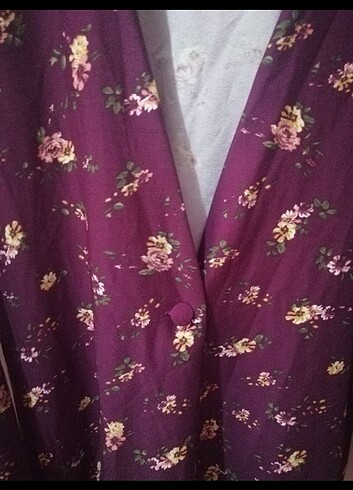 Çiçek desenli vintage ceket/kap