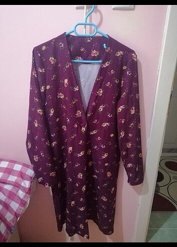 l Beden Çiçek desenli vintage ceket/kap