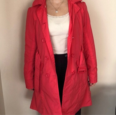 Yeni Pembe Trençkot - Görsel 8