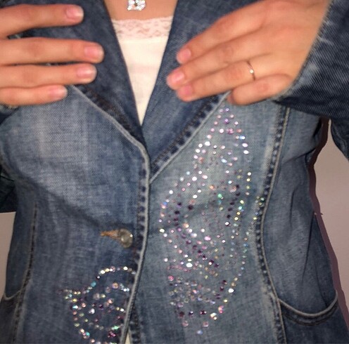 42 Beden mavi Renk Blend Jean Ceket
