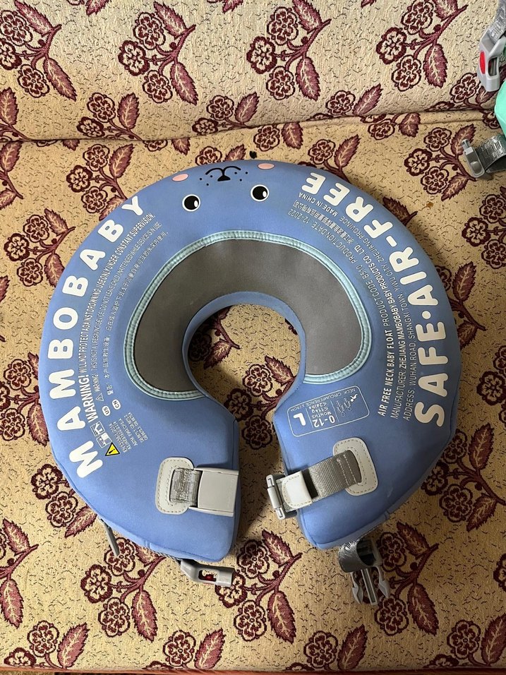 mambobaby mavi Baskılı Bebek Boyun şamandıra - Görsel 2