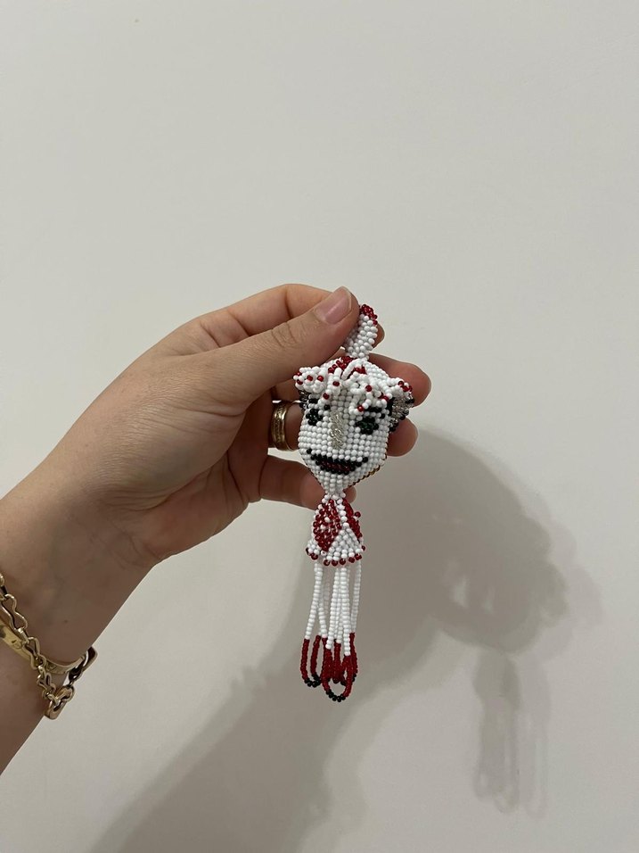 Türkiye kırmızı Boncuklu Bohem Anahtarlık - Görsel 2