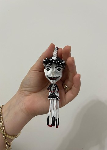 Beşiktaş boncuk İşlemeli Çok Renkli Anahtarlık - Görsel 2