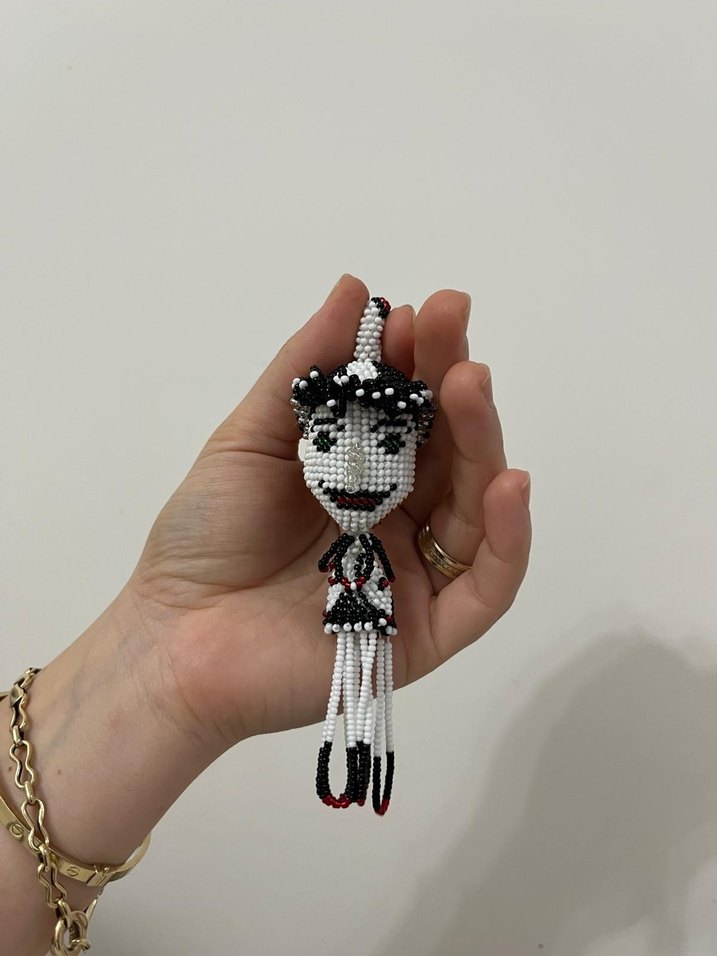 Beşiktaş boncuk İşlemeli Çok Renkli Anahtarlık - Görsel 2