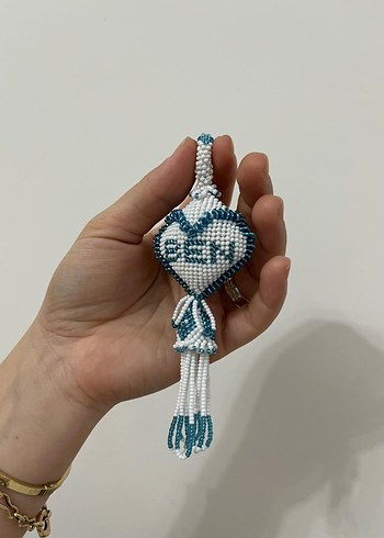 Mavi Boncuklu Bohem Anahtarlık - Görsel 2